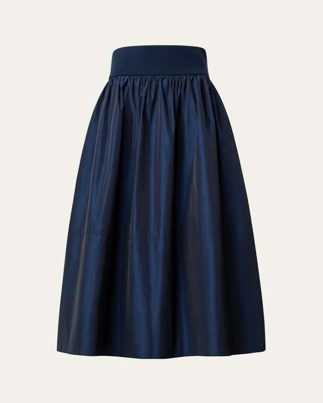 Techno Taffeta Maxi Skirt
