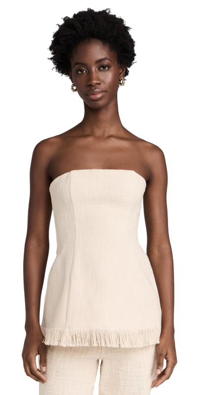 STAUD Silvia Top Ivory