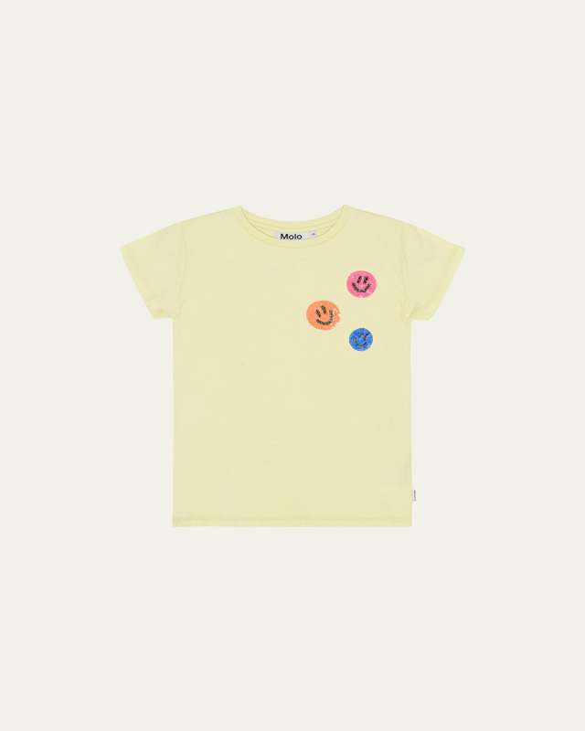 Girl's Ranva T-Shirt W/ Sequin Happy Faces, Size 7-14