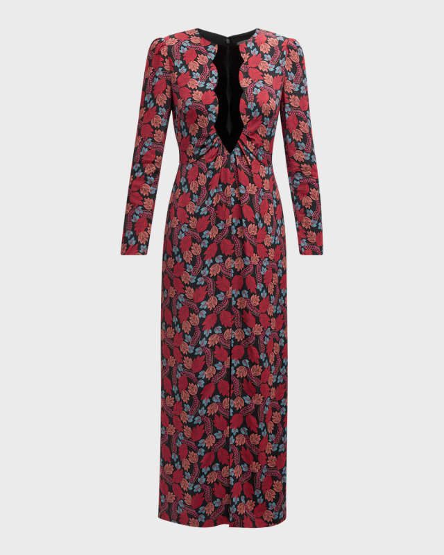 Jinx-C Velvet Cutout Midi Dress