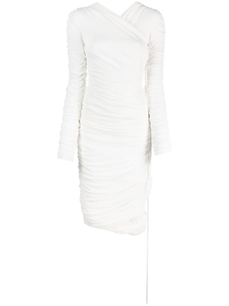 The Arabella ruched midi dress