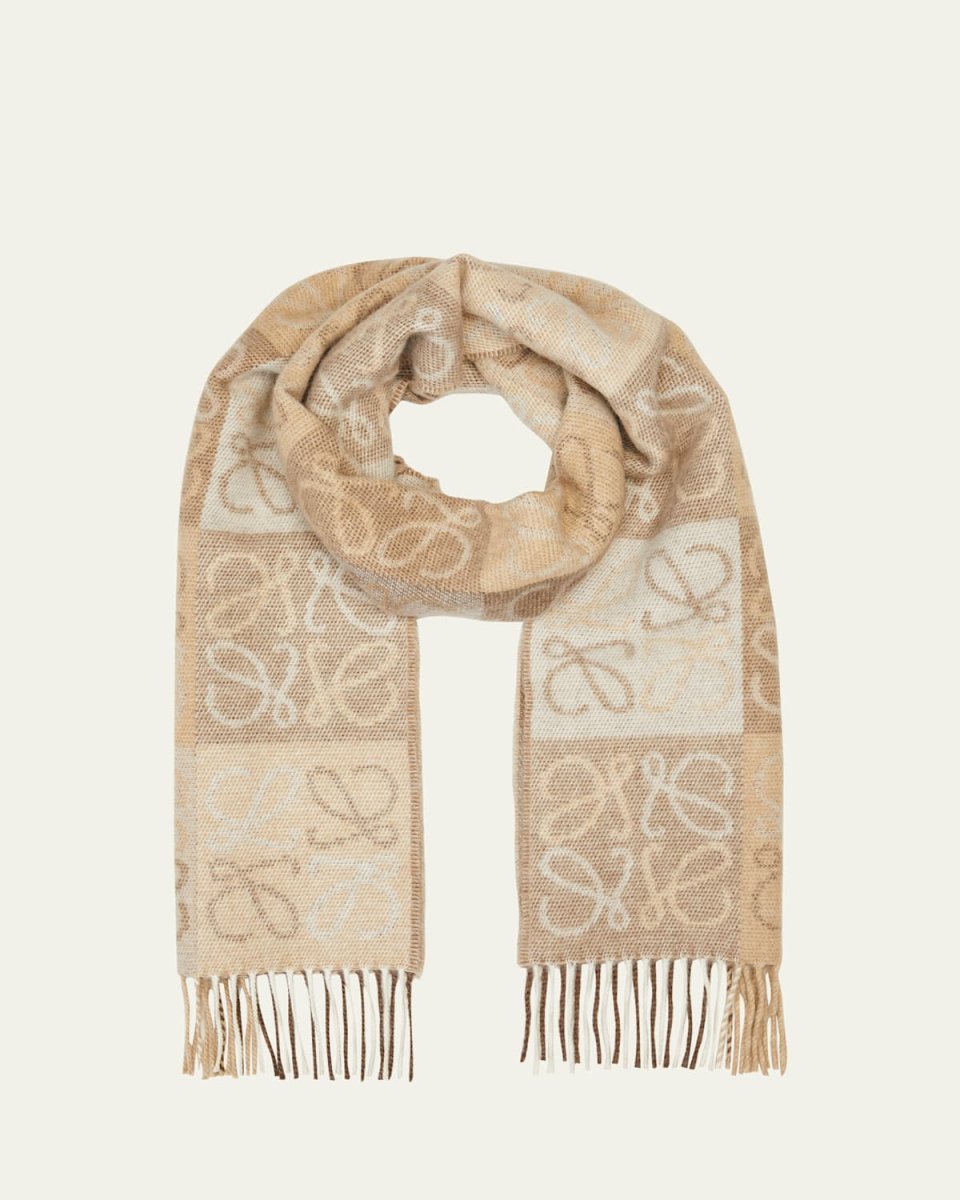 Anagram Logo Cashmere-Blend Scarf