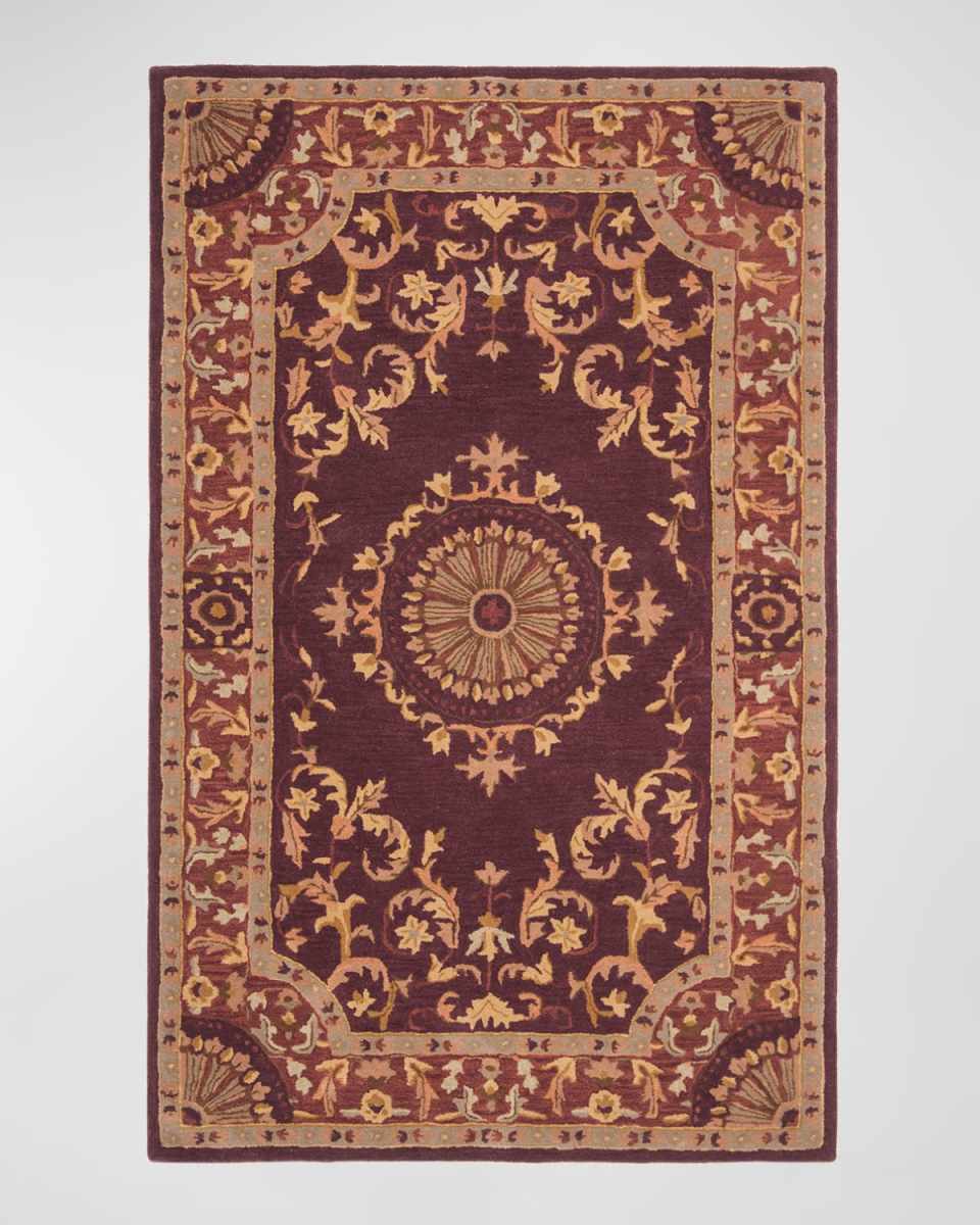Burgundy Oaks Hand Tufted Rug, 10' x 14'
