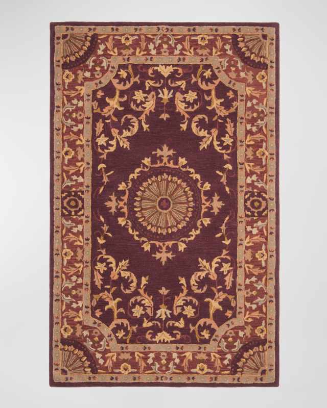 Burgundy Oaks Hand Tufted Rug, 10' x 14'