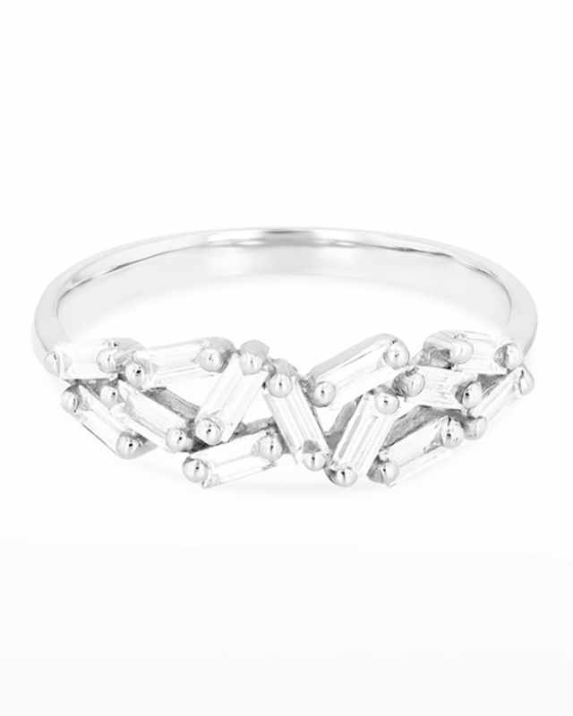 18K Baguette Diamond Fireworks Band Ring