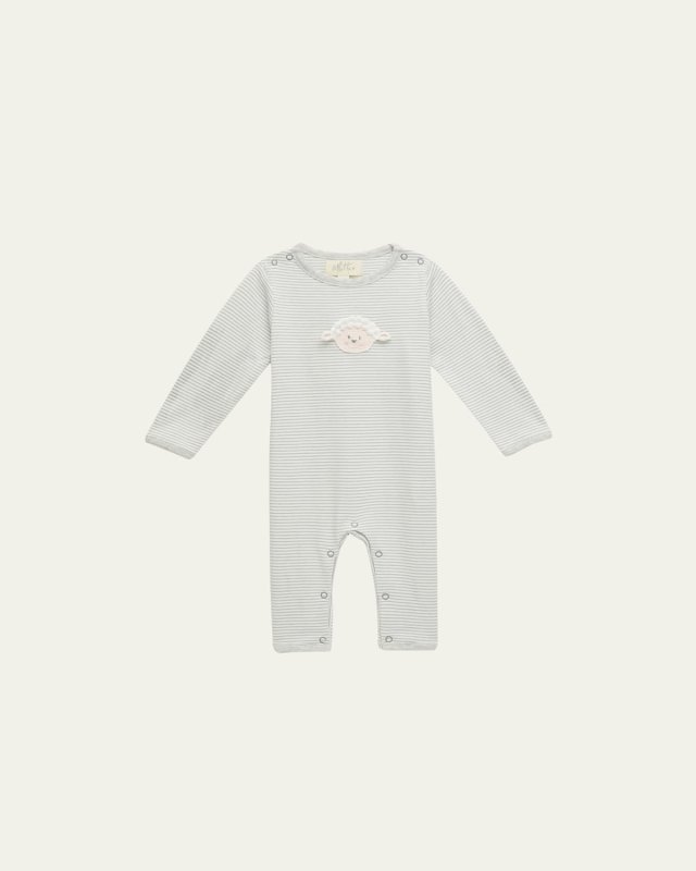 Kid's Layla Lamb Crocheted Playsuit, Size Newbor