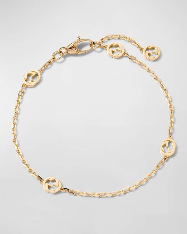 Interlocking G 18k Gold Chain Bracelet