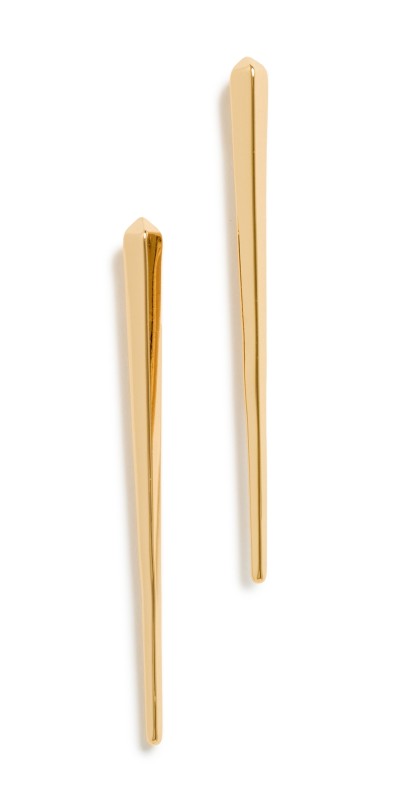 Argento Vivo Post Needle Point Earrings Gold