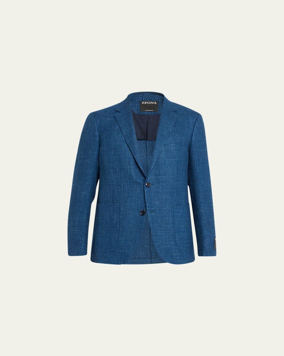 Men's Freeway Textured Check Crossover Sport Jacket