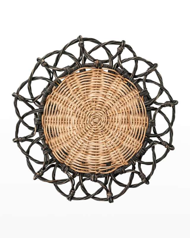 Provence Rattan Placemat - Black