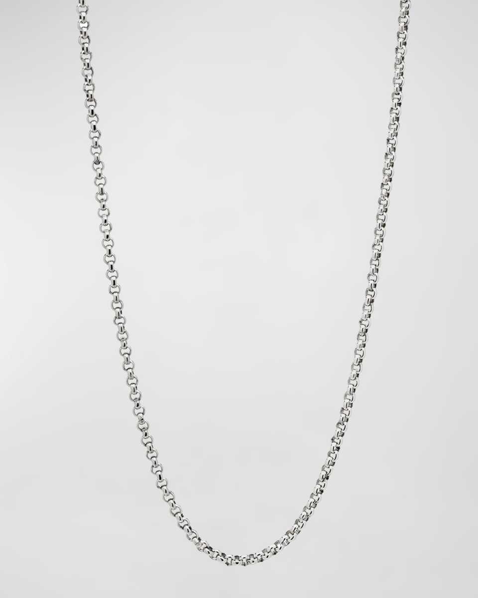 Sterling Silver Adjustable Chain Necklace, 18-20"L