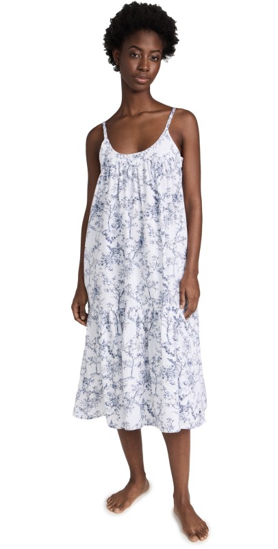Petite Plume Timeless Toile Chloe Nightgown White/Navy