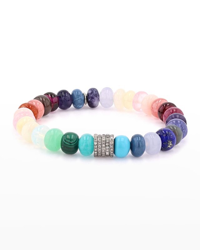 8mm Semiprecious Mix Bead Bracelet