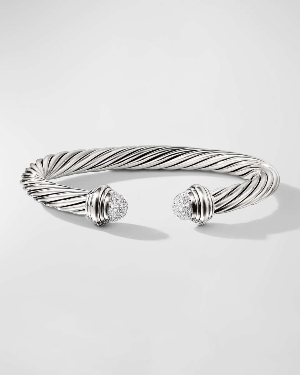 7mm Pave Diamond Dome Bracelet
