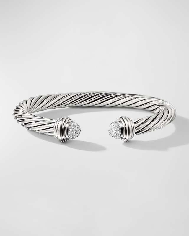 7mm Pave Diamond Dome Bracelet