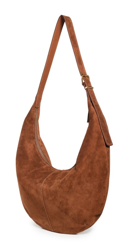 Madewell Suede Essentials Slouch Hobo Bag Soft Mahogany