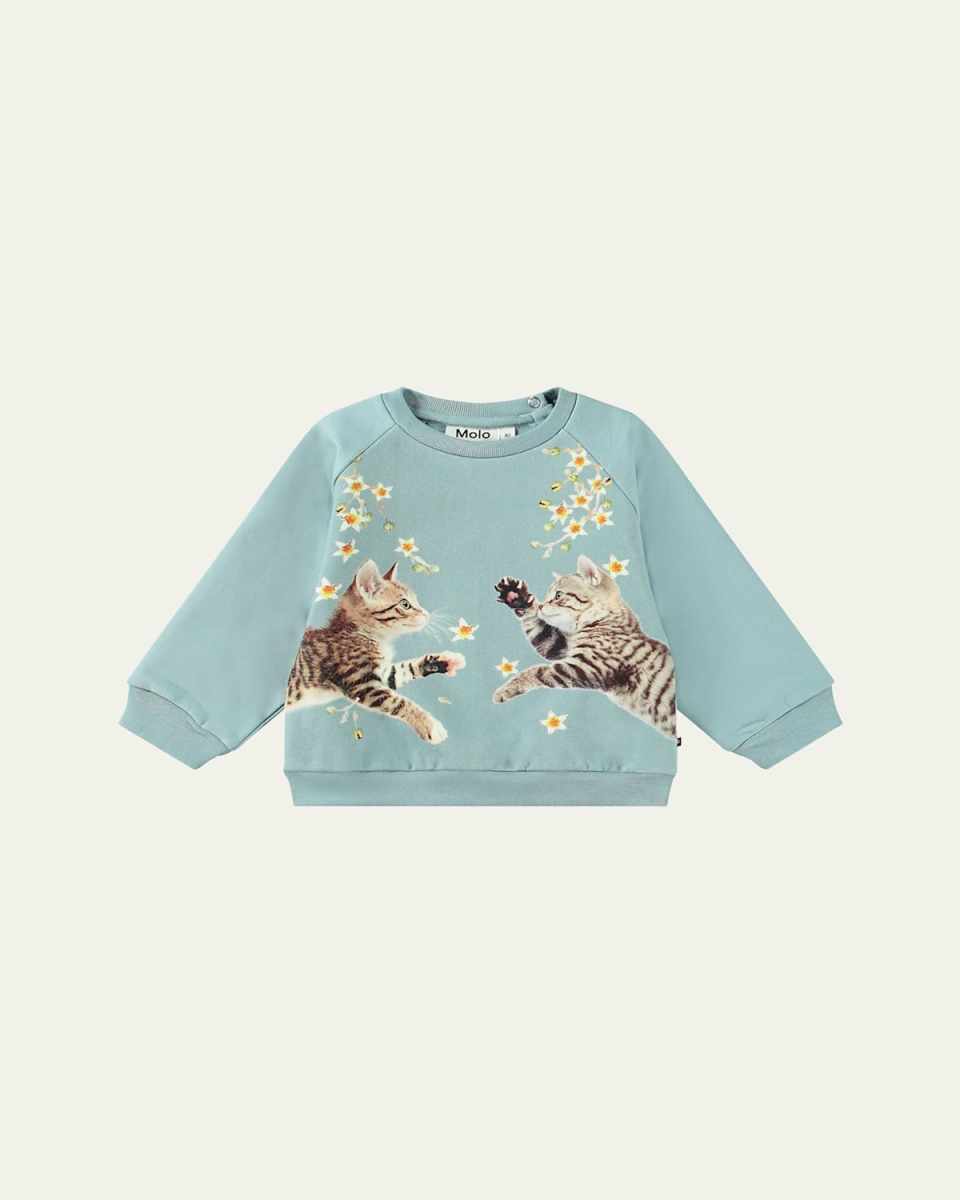 Girl's Disc Graphic-Print Sweatshirt, Size Newborn-4