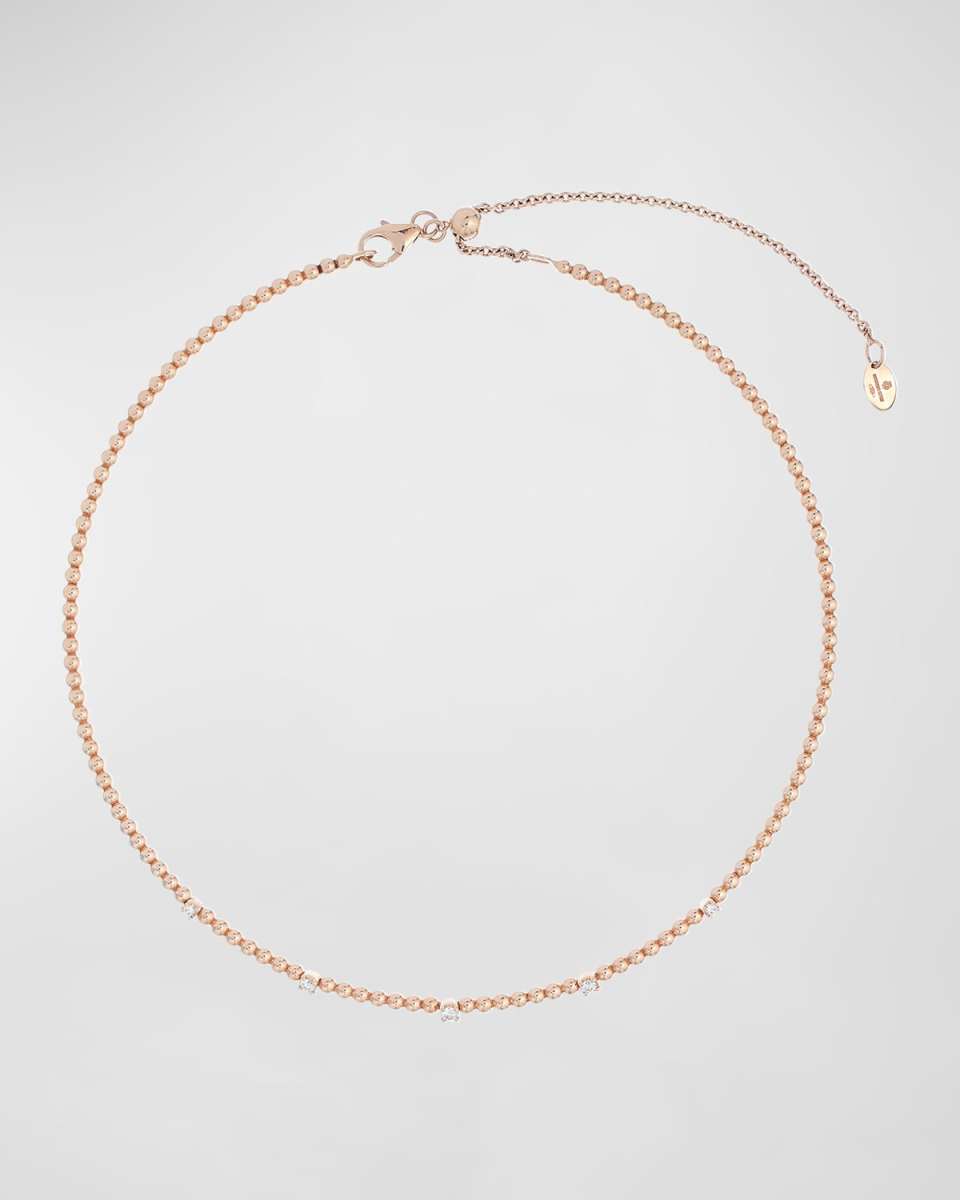 18K Rose Gold Necklace with Diamonds