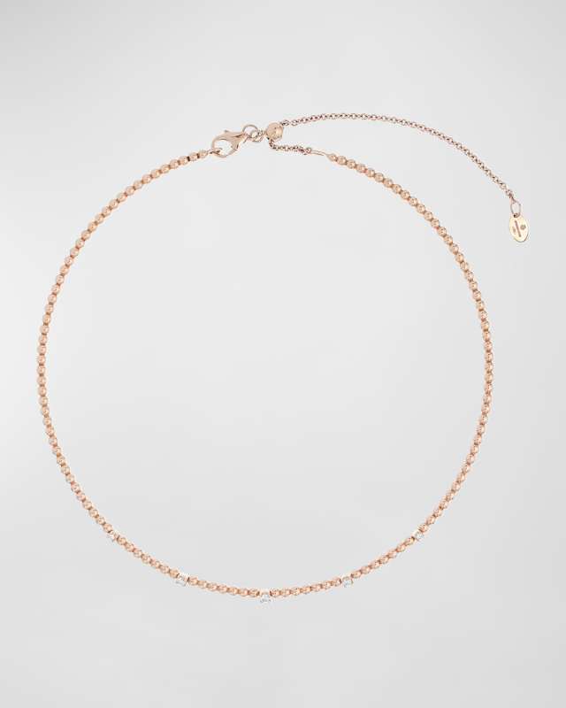 18K Rose Gold Necklace with Diamonds