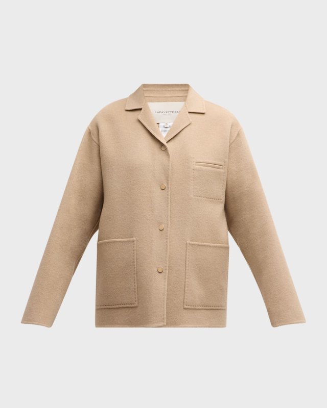 Pick Stitch Wool-Cashmere Chore Jacket