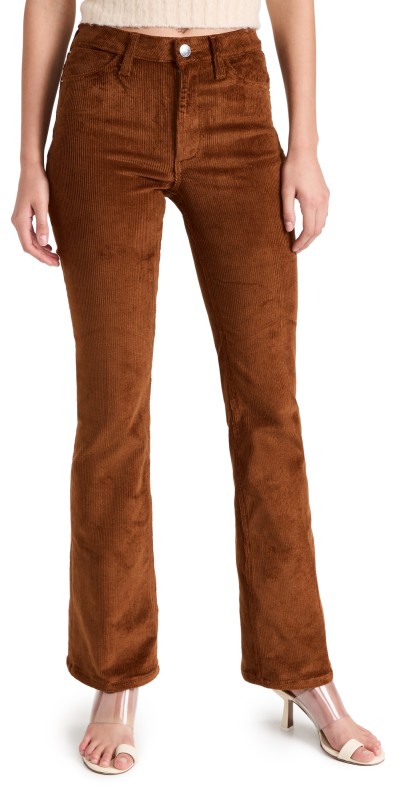 SPRWMN 5 Pocket Micro Flare Pants Dark Cognac