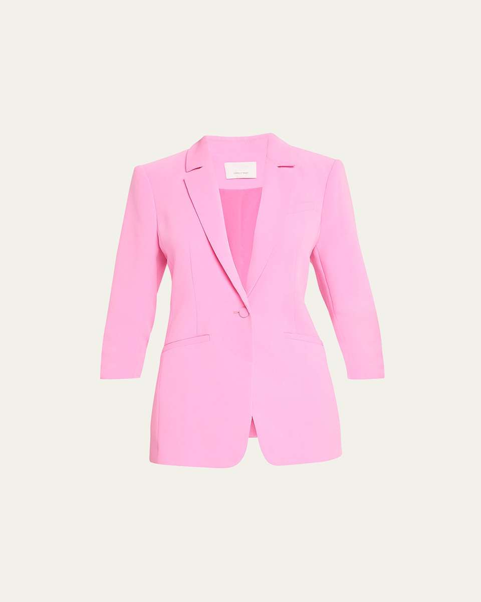 Khloe Crepe 3/4-Sleeve Blazer