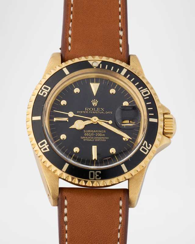 Rolex 18K Yellow Gold Submariner Date 40mm Vintage 1968-1969 Watch