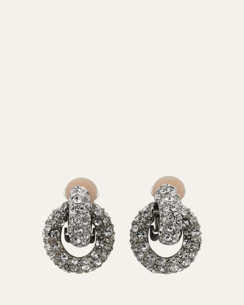 Fortuna Crystal Hoop Drop Earrings