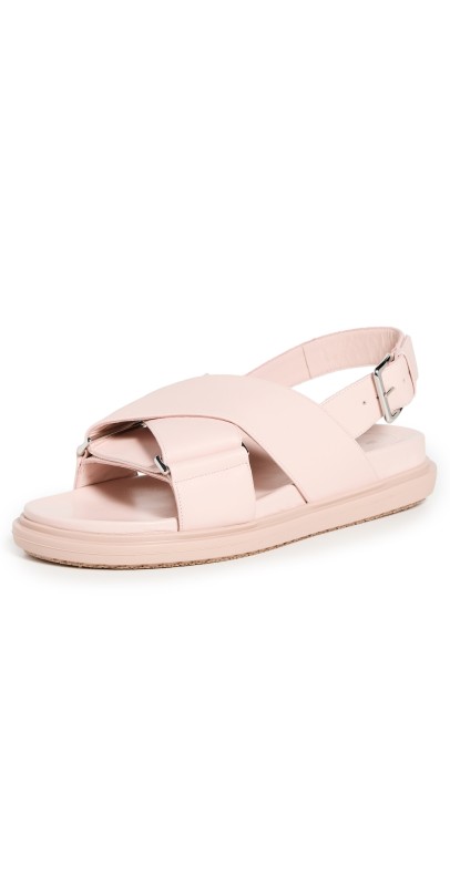 Marni Fb Criscross Sandals Champagne