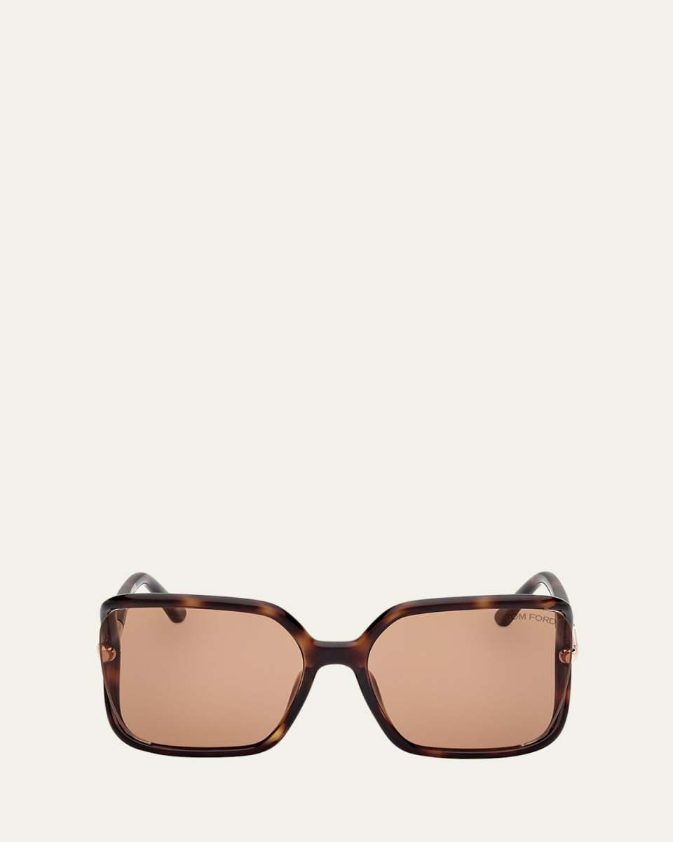 Cut-Out Injected Plastic Rectangle Sunglasses