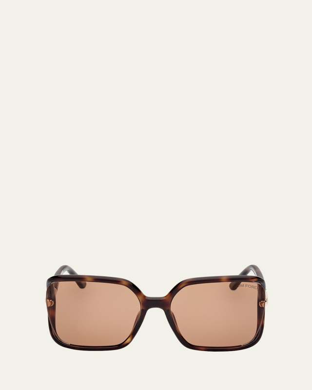 Cut-Out Injected Plastic Rectangle Sunglasses