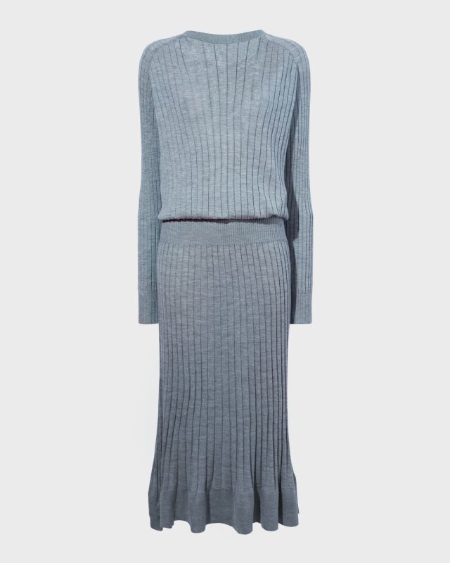 Eden Superfine Merino Wool and Silk Knit Dress