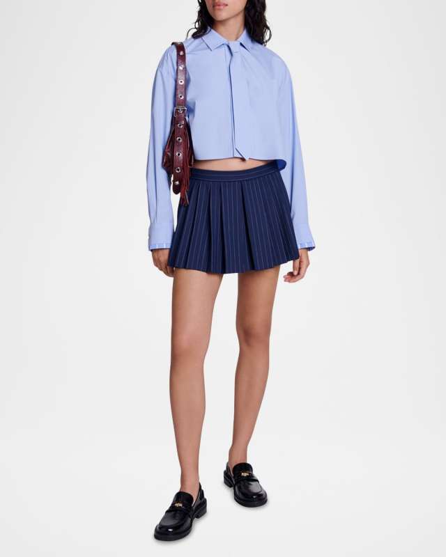 Iuplado Pinstripe Pleated Skort