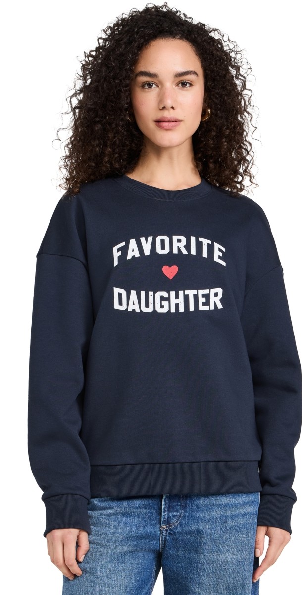 Favorite Daughter Favorite Daughter Heart Logo Sweatshirt Navy
