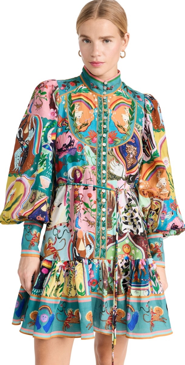 Alemais Evergreen Mini Dress Multi