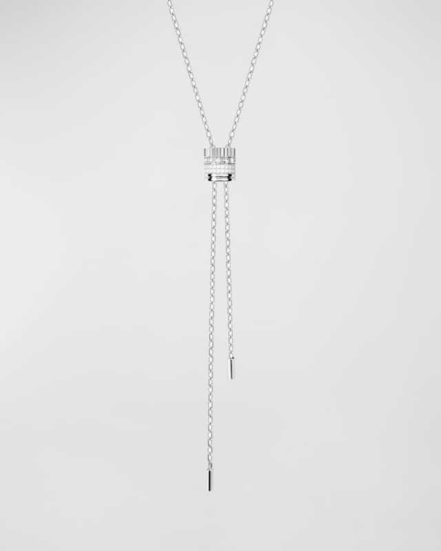 Quatre 18K White Gold Double Edition Small Tie Necklace
