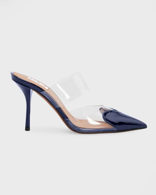 Coeur Clear Cap-Toe Mule Pumps