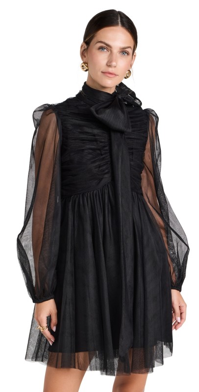 Zimmermann Tulle Mini Dress Black
