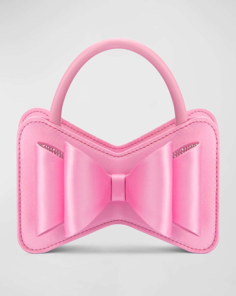 Le Cadeau Mini Bow Satin Top-Handle Bag