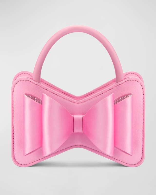 Le Cadeau Mini Bow Satin Top-Handle Bag