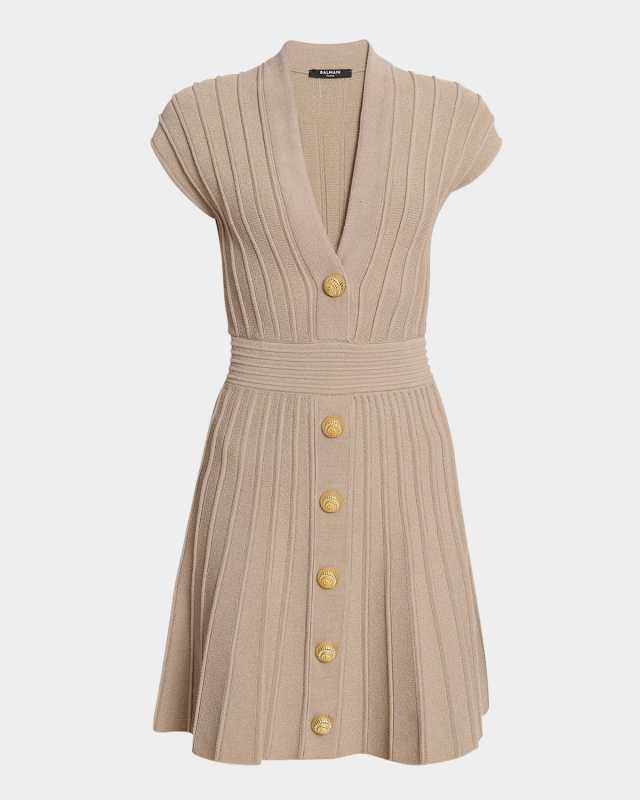 V-Neck Velvet Flare Mini Dress