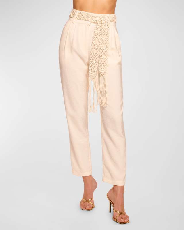 Marion Macrame Belted Pants