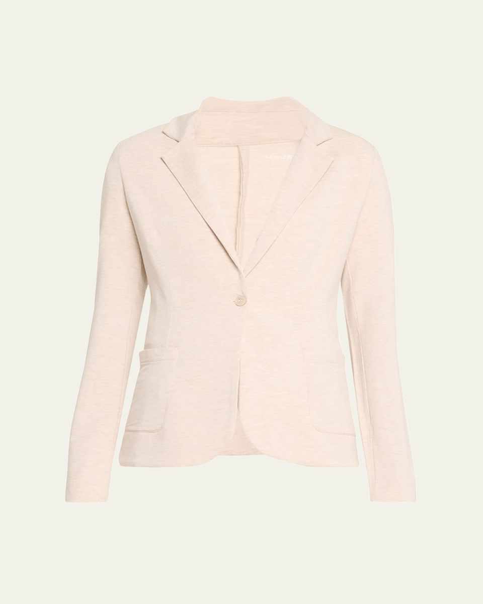 French Terry One-Button Blazer