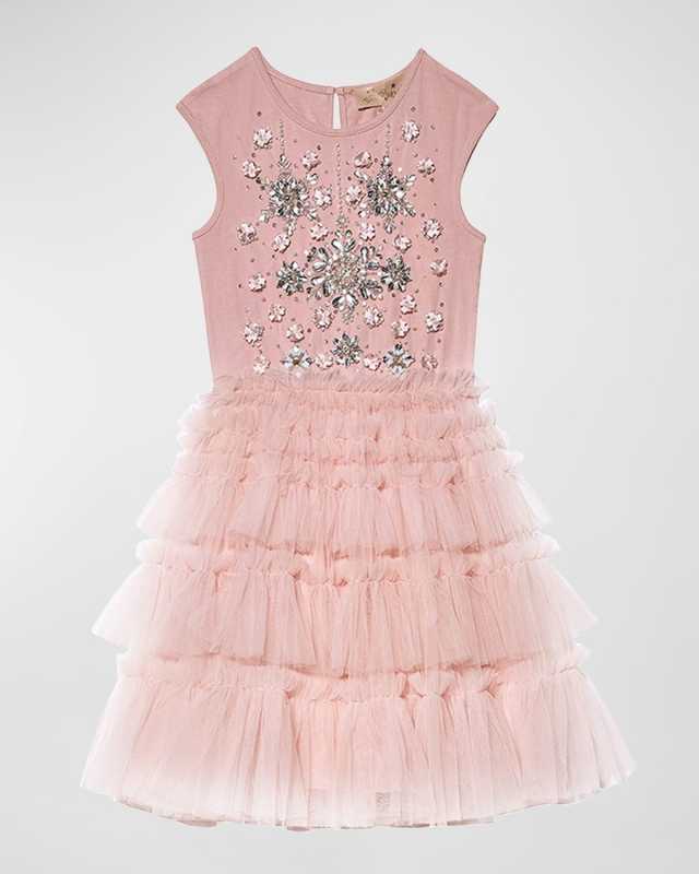 Girl's Winter Sun Embellished Tutu Dress, Size 2