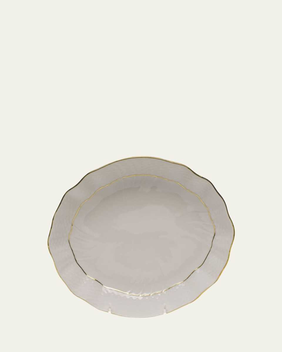 Golden Edge Oval Dish