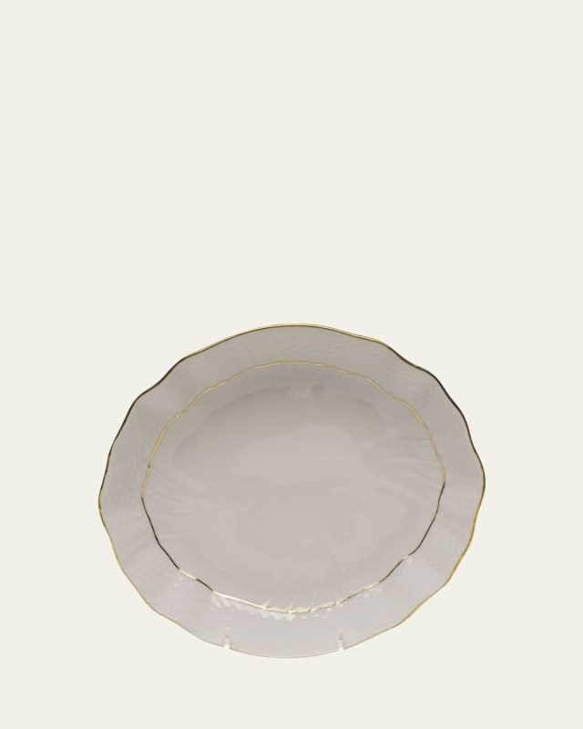 Golden Edge Oval Dish