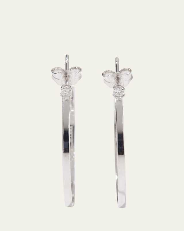 14k Diamond Sunrise Hoop Earrings