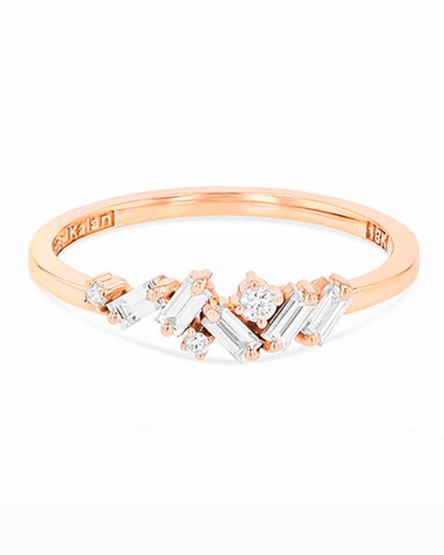 18k Small Sparkler White Diamond Ring
