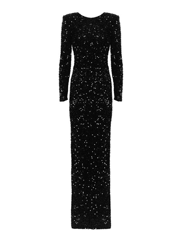 Elisabetta Franchi Maxi Robe - Noir