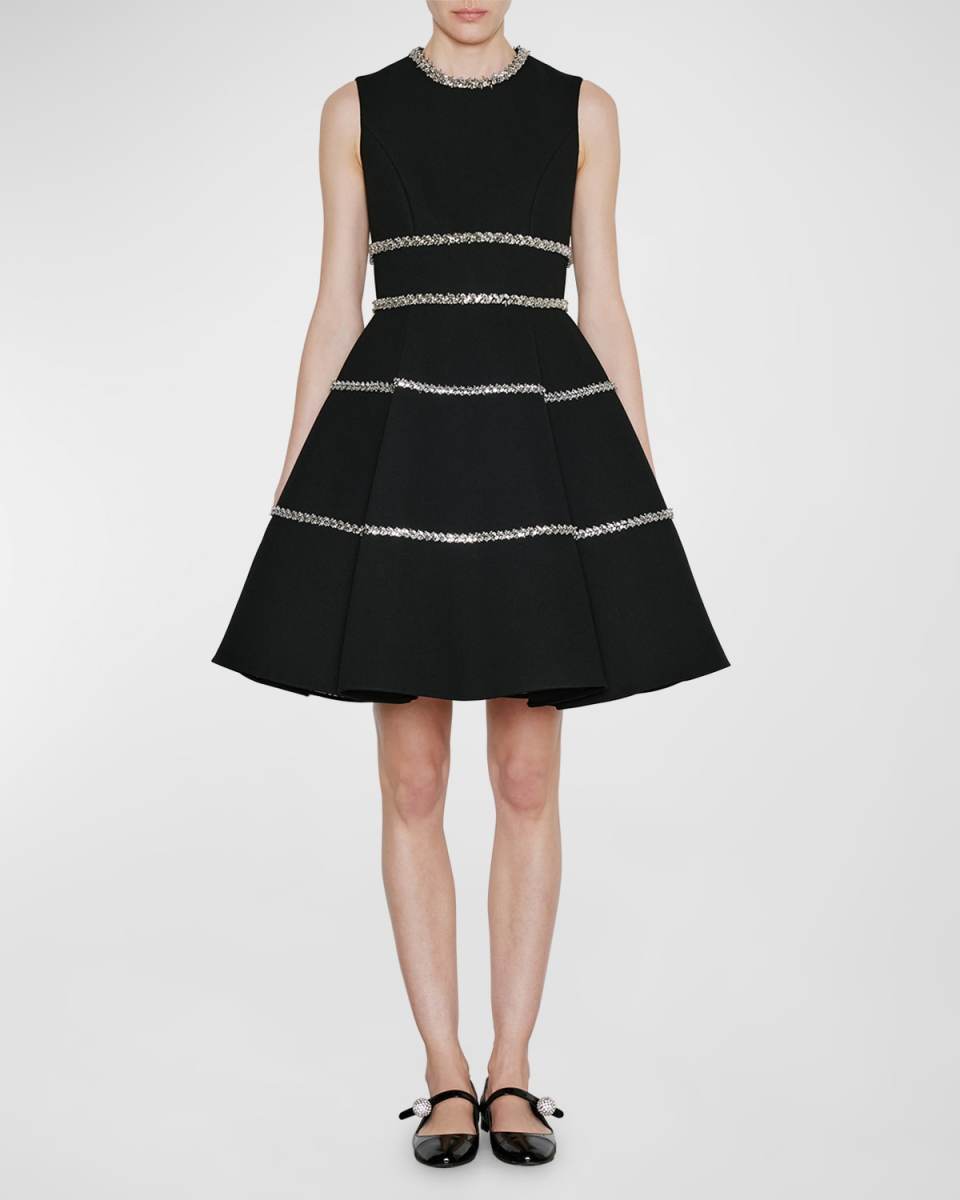 Crystal Embellished Sleeveless Dress